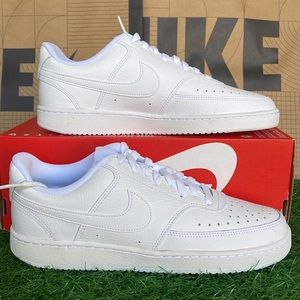 Nike Court Vision Low Triple White Mens sneakers - athletic shoes